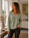 Pull Femme Col V Kid Mohair & Laine | Matière Noble