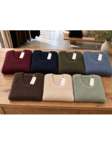 Pull Femme Col V Kid Mohair & Laine | Matière Noble