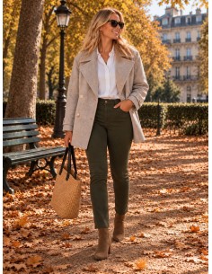 Pantalon Grande Taille Femme | Stretch, Confort & Élégance | Matière Noble