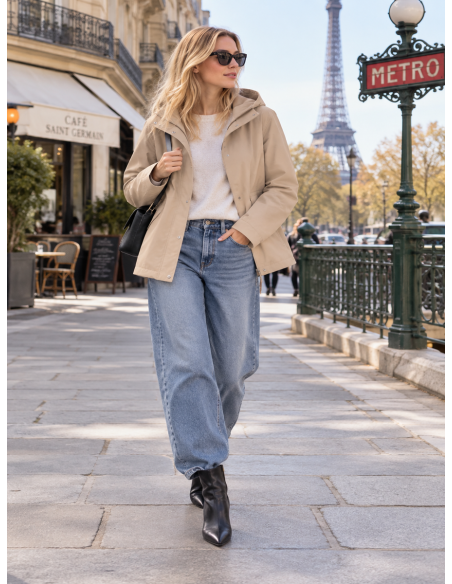 Parka Femme Courte Déperlante Louise | Matière Noble