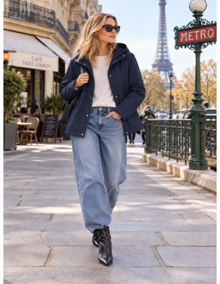 Parka Femme Courte Déperlante Louise | Matière Noble