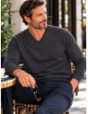 Pull Homme Col V Laine et Cachemire | Matière Noble