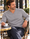 Pull Homme Col V Laine et Cachemire | Matière Noble
