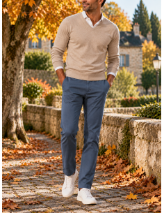 Pantalon Chino Homme bleu -- Matière-noble 45,90€