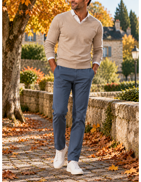 Pantalon Chino Homme bleu -- Matière-noble 45,90€
