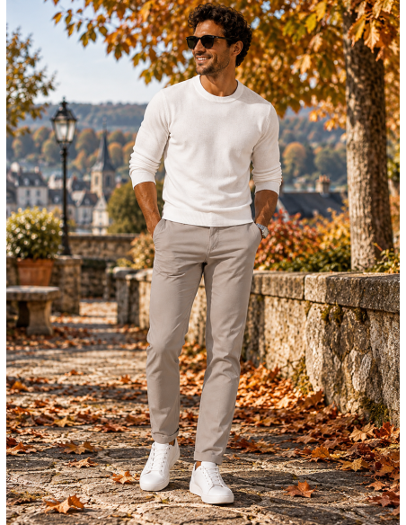 Pantalon Chino Homme écru -- Matière-noble 45,90€