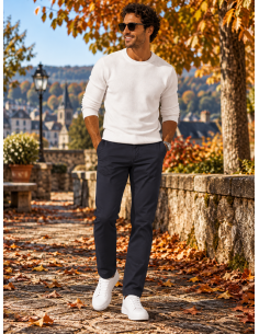Pantalon Chino Homme marine - Matière-noble 45,90€
