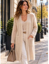 Gilet long en mohair femme Bellerina  - Matière noble