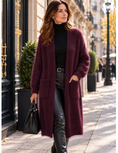 Gilet long en mohair femme Bellerina  - Matière noble