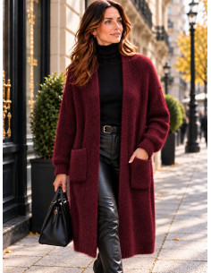Gilet long en mohair femme Bellerina  - Matière noble