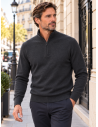 Pull Homme Col zippé Laine/Cachemire, divers coloris | Matière Noble