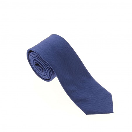 Cravate CAFE COTON Bleu Roy DURHAM 4 - 100% Soie