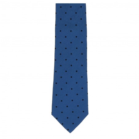 Cravate CAFE COTON Bleu Roy ESSEX 3 - 100% Soie