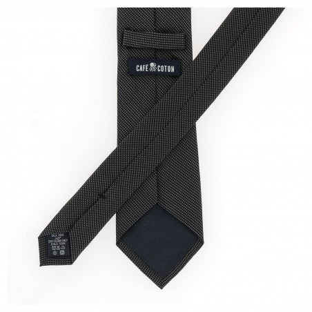 CRAVATE CAFE COTON NOIR KENT 14.90€ - Matière noble