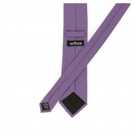 CRAVATE SOIE CAFE COTON VIOLET DURHAM 14.90€ -Matière noble