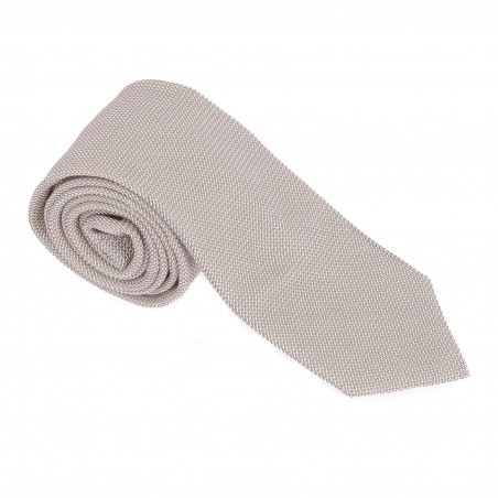 CRAVATE FACONNABLE GRIS PERLE 2