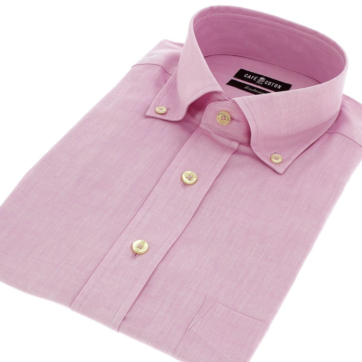 CHEMISE CAFE COTON EXCLUSIVE ROSE PIN POINT 6 REGULAR FIT
