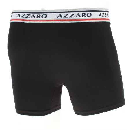 caleçon homme pas cher Boxers AZZARO Coton stretch, noir, blanc, gris, rouge ou marine,  ceinture élastique matiere-noble