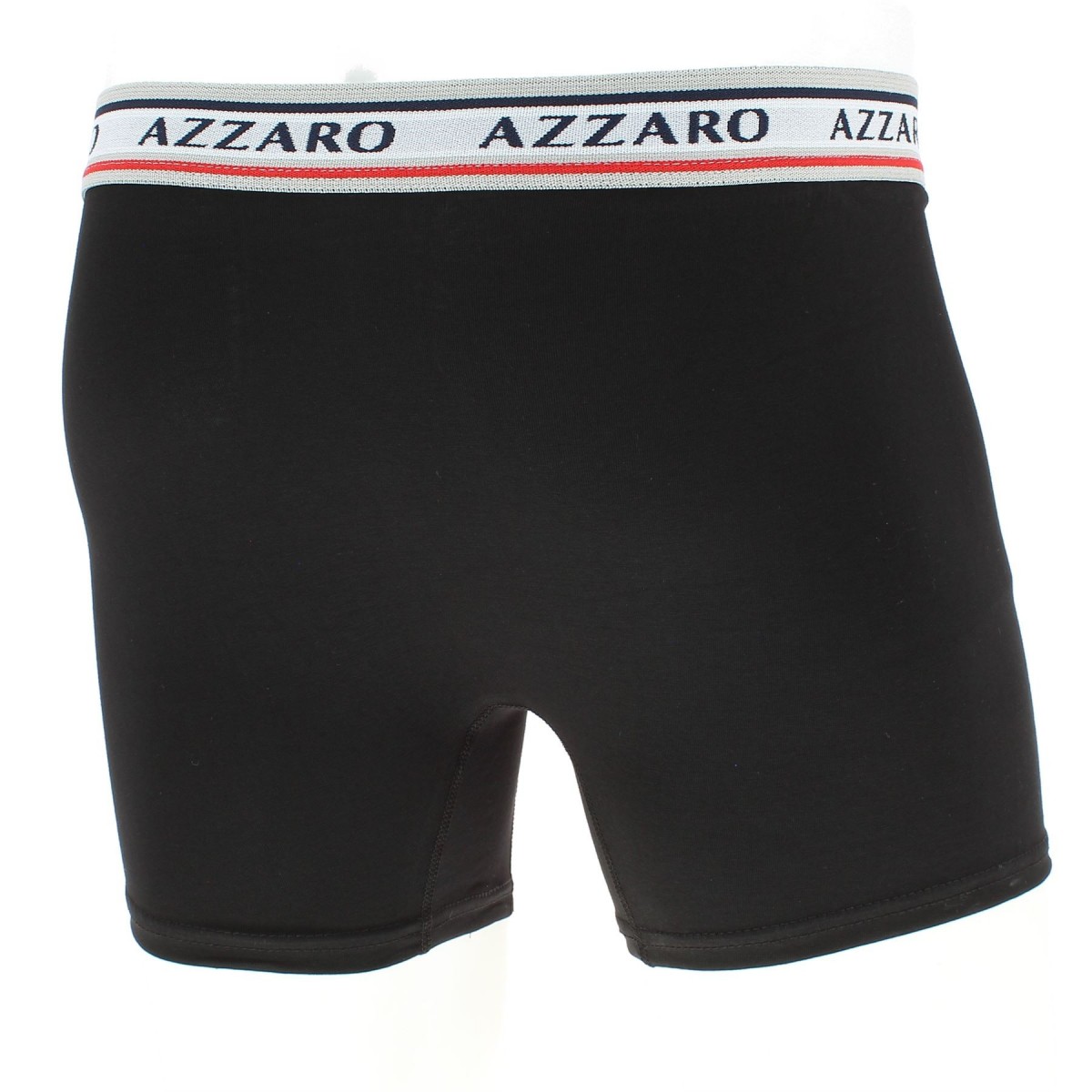 caleçon homme pas cher Boxers AZZARO Coton stretch, noir, blanc, gris, rouge ou marine,  ceinture élastique matiere-noble