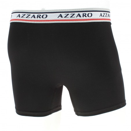 caleçon homme pas cher Boxers AZZARO Coton stretch, noir, blanc, gris, rouge ou marine,  ceinture élastique matiere-noble