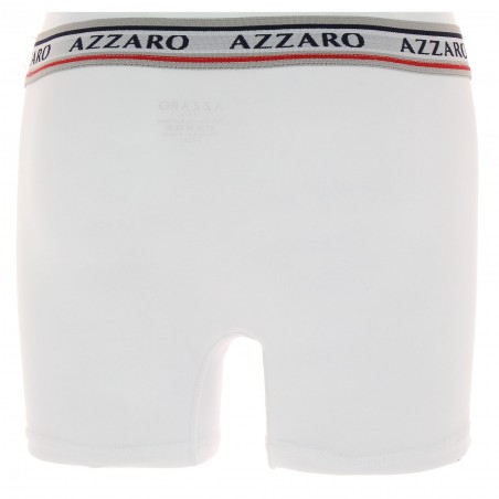 caleçon homme pas cher Boxers AZZARO Coton stretch, noir, blanc, gris, rouge ou marine,  ceinture élastique matiere-noble