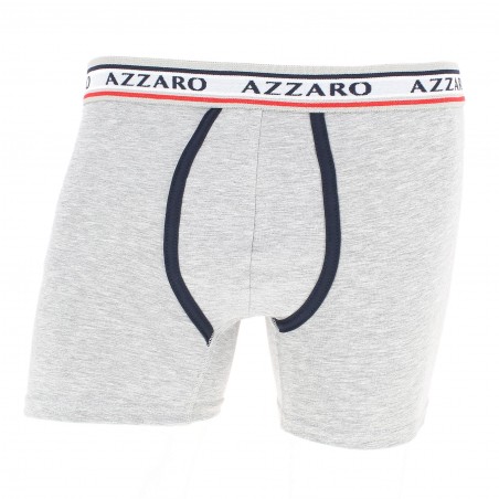 caleçon homme pas cher Boxers AZZARO Coton stretch, noir, blanc, gris, rouge ou marine,  ceinture élastique matiere-noble