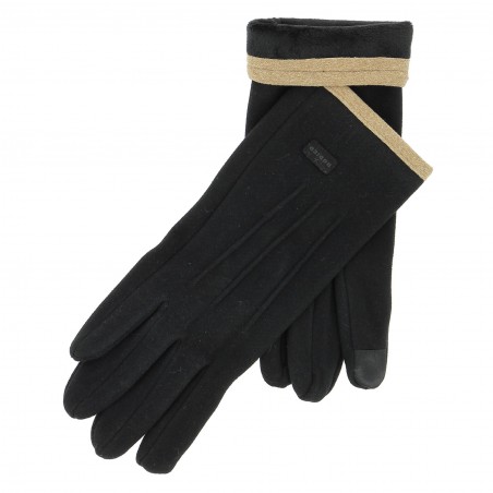 Gants femme noir RODIER finition velours - Matière noble 9.90€