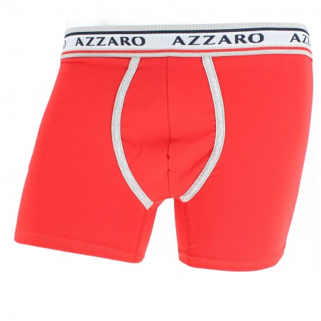 caleçon homme pas cher Boxers AZZARO Coton stretch, noir, blanc, gris, rouge ou marine,  ceinture élastique matiere-noble
