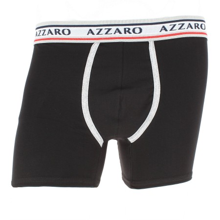 caleçon homme pas cher Boxers AZZARO Coton stretch, noir, blanc, gris, rouge ou marine,  ceinture élastique matiere-noble 2