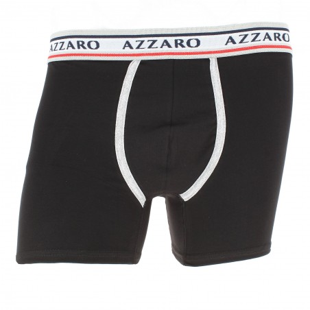 caleçon homme pas cher Boxers AZZARO Coton stretch, noir, blanc, gris, rouge ou marine,  ceinture élastique matiere-noble