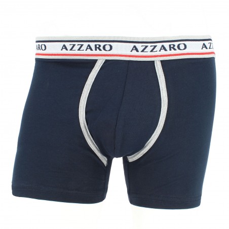 caleçon homme pas cher Boxers AZZARO Coton stretch, noir, blanc, gris, rouge ou marine,  ceinture élastique matiere-noble