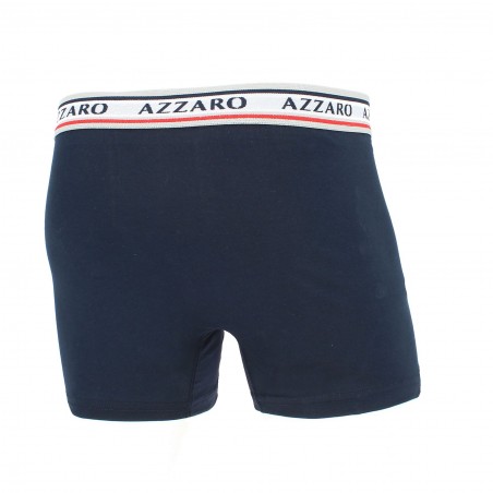 caleçon homme pas cher Boxers AZZARO Coton stretch, noir, blanc, gris, rouge ou marine,  ceinture élastique matiere-noble
