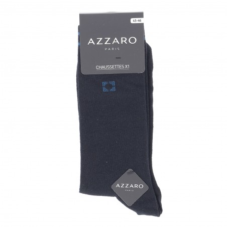 Chaussettes mi- hautes noir pour homme, AZZARO