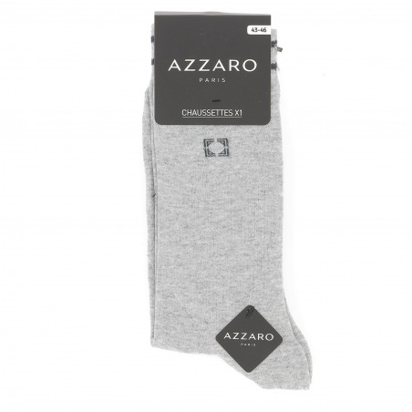 Chaussettes mi- hautes noir pour homme, AZZARO