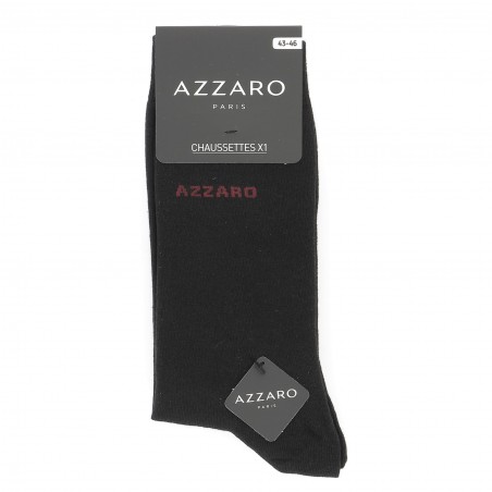 Chaussettes mi- hautes anthracite pour homme, AZZARO