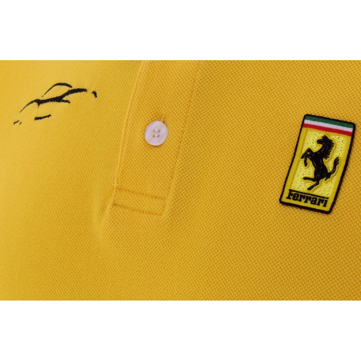 POLO FERRARI COTON 100% JAUNE 458 ITALIA