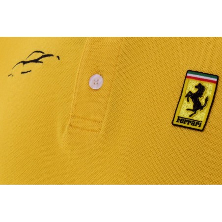 POLO FERRARI COTON 100% JAUNE 458 ITALIA