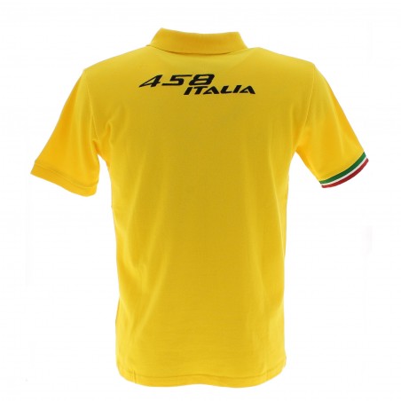 POLO FERRARI COTON 100% JAUNE 458 ITALIA