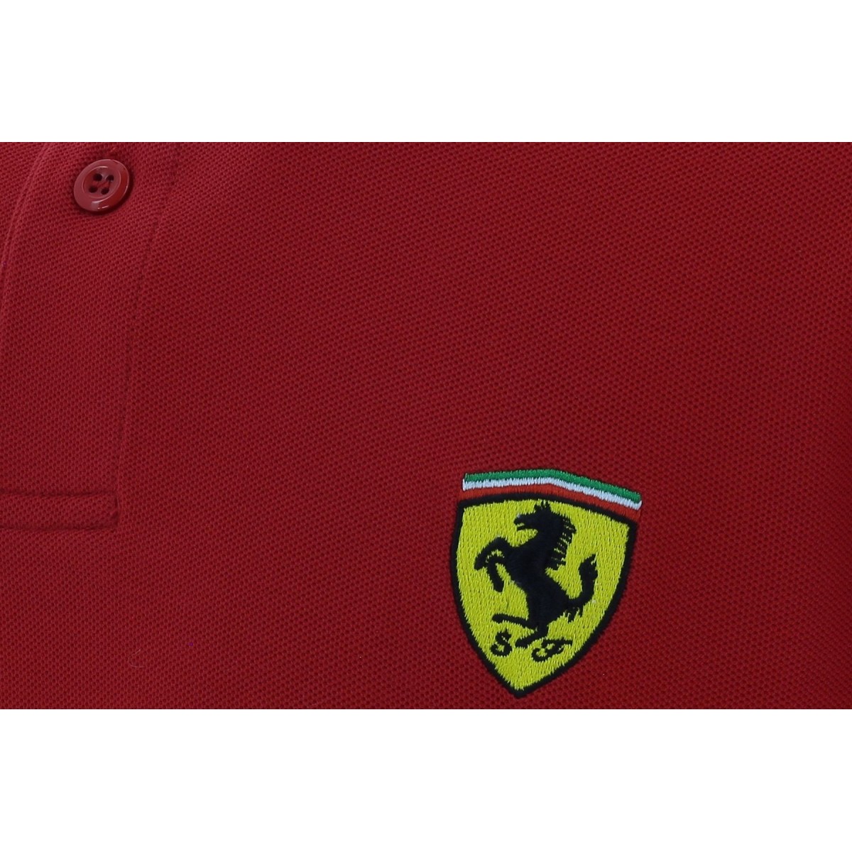 POLO FERRARI COTON 100% ROSSO CORSA LOGO