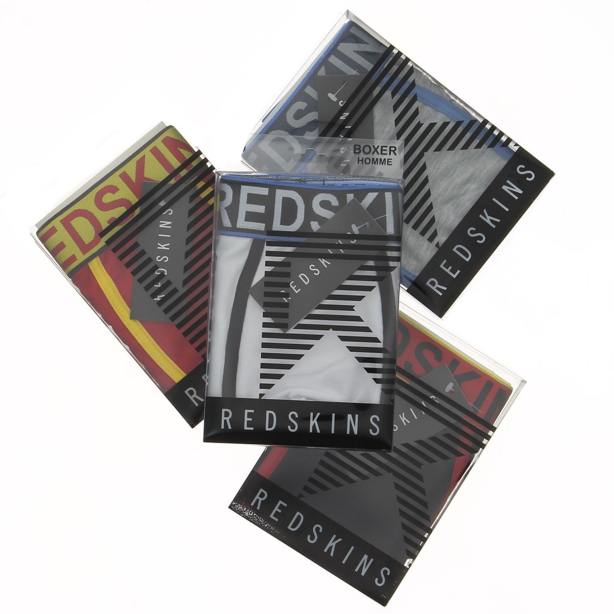 BOXERS REDSKINS COTON STRETCH,caleçon homme pas cher matiere-noble