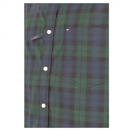 Chemise Tommy Hilfiger carreaux vert/marine - Matière noble 39.90€