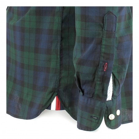 Chemise Tommy Hilfiger carreaux vert/marine - Matière noble 39.90€