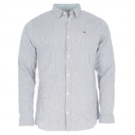 CHEMISE TOMMY HILFIGER COTON STRETCH THFLEX RAYES MARINE