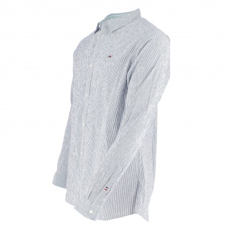 CHEMISE TOMMY HILFIGER COTON STRETCH THFLEX RAYES MARINE