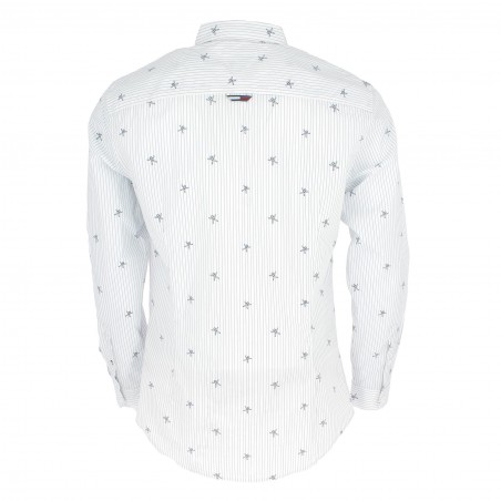 CHEMISE TOMMY HILFIGER MOTIF COSMONAUTE COTON BLANCHE