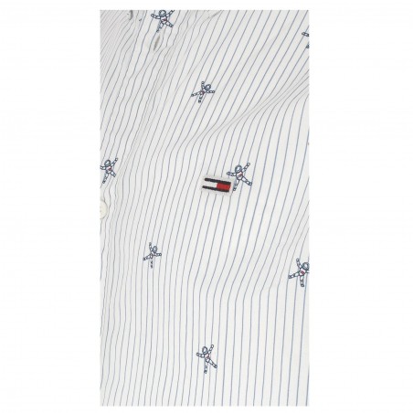 CHEMISE TOMMY HILFIGER MOTIF COSMONAUTE COTON BLANCHE