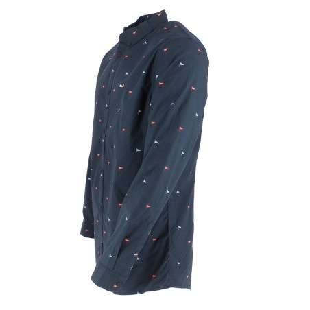CHEMISE TOMMY HILFIGER BLEUE PAS CHERE - MATIERE-NOBLE