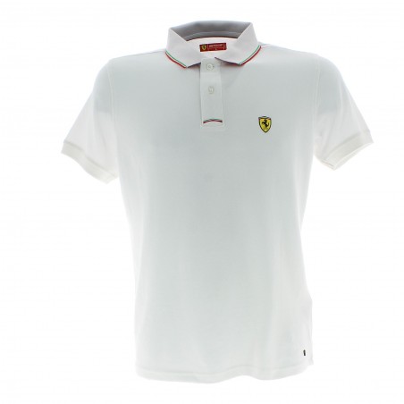 POLO FERRARI BLANC