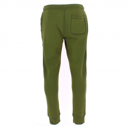 Bas de Jogging vert kaki coupe droite Tommy Hilfiger, coton molletonné