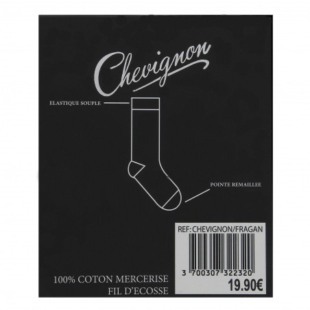 Chaussettes CHEVIGNON fil d'Ecosse divers coloris- Matière noble 3.50€